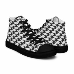 M.C. Escher Design High-Top Mens Canvas Sneakers